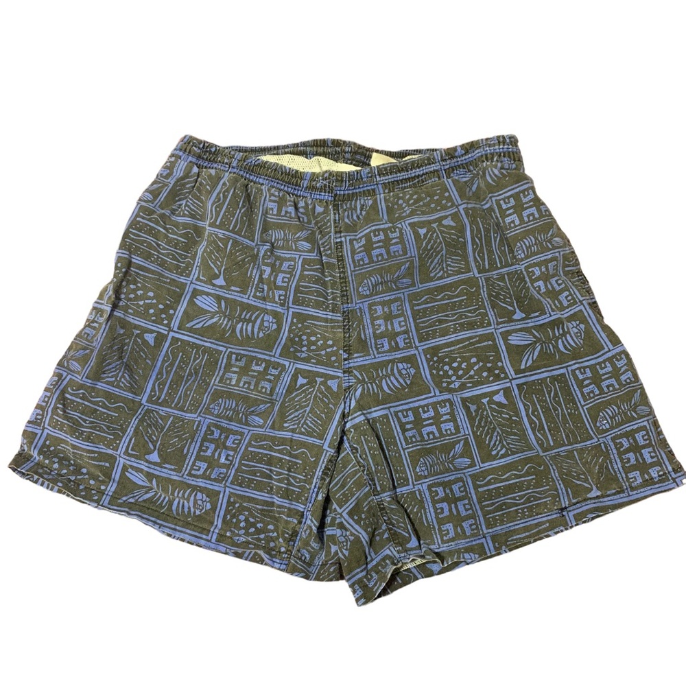 Vintage 90s Key Elements Printed Swim Trunks Mens size XL